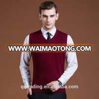 Busines comfortable waistcoat mens fine knit wool sweater high fashion