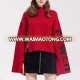 fashion sweaters for girls zipper oversize letter pullover knitwear