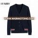 New arrival v neck navy cardigan wool sweater designs for man