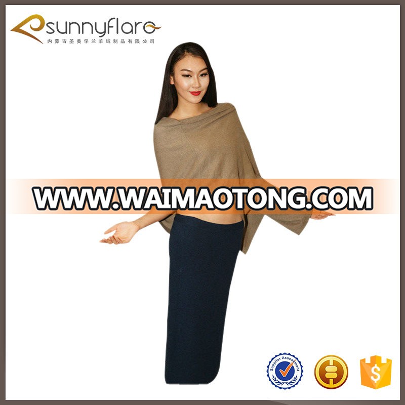 Hot sale 100% cashmere free knitted poncho patterns